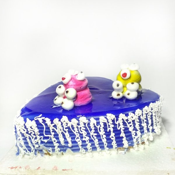 Blue Heart Cake