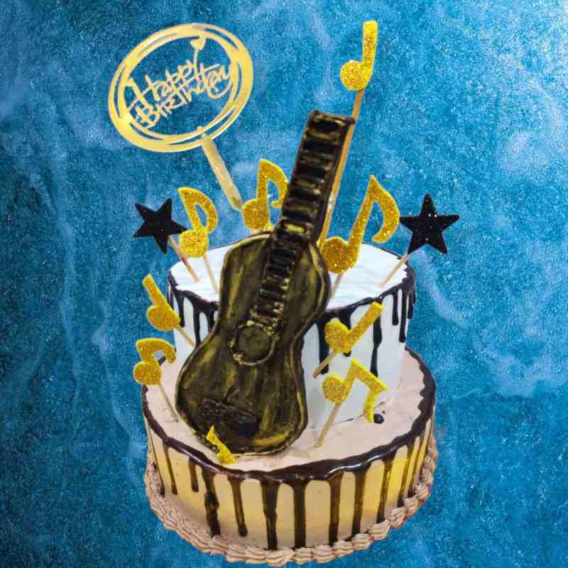 Guitar Shaped Cake in Cake | Just Cakes