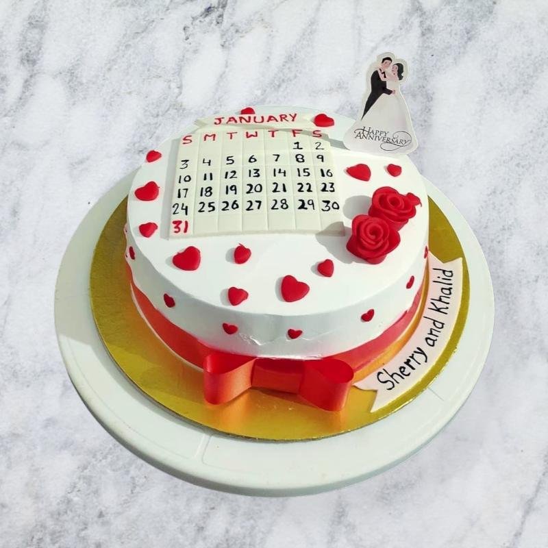 Cake tag: calendar - CakesDecor