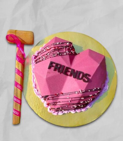 Pink Pinata Heart Cake