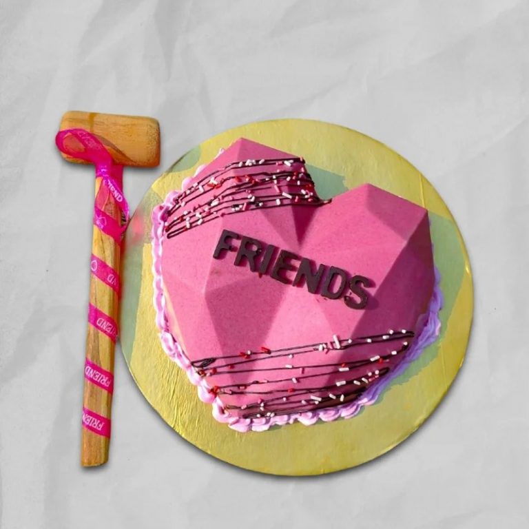 Pink Pinata Heart Cake